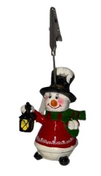 snowman holding lantern