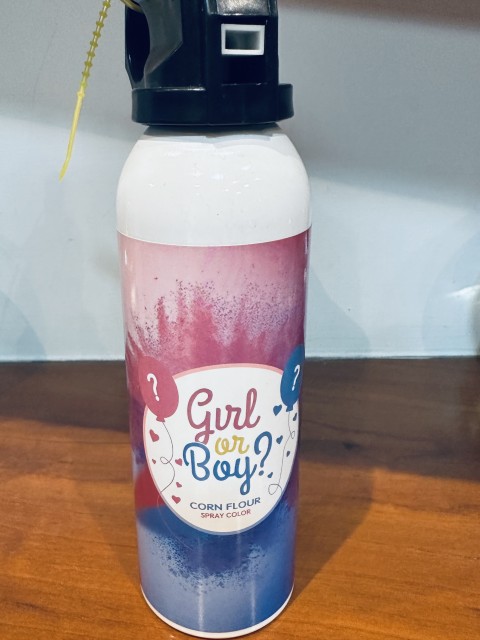 gender reveal spray color