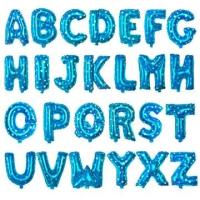 blue star foil letter balloons