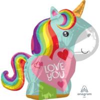 unicorn and rainbow shape balloon