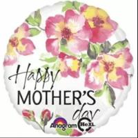 happy mothers day painterly flowers