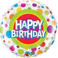 happy birthday cirlcle multicolor