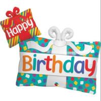 happy birthday presents super shape foil balloon