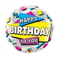 happy birthday retro banner