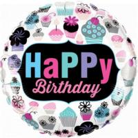 happy birthday cupcakes emblem
