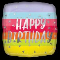 happy birthday square colored confetti