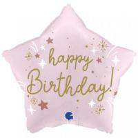 happy birthday pink star