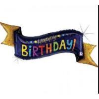 happy birthday navy banner
