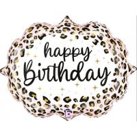 happy birthday satin leopard