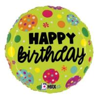 happy birthday polka dots