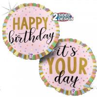 happy birthday pastel strips