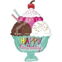 happy birthday ice cream sundae