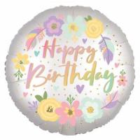 happy birthday satin flowers