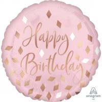 happy birthday pink blush