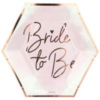 hexagonal bride to be plates 