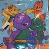 barney themed napkin