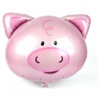 cartoon animal foil balloon - pig head