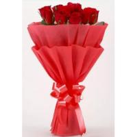 10 red roses bouquet