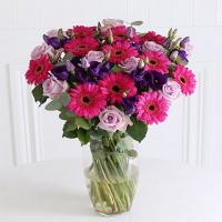 a bunch of mingled flowers