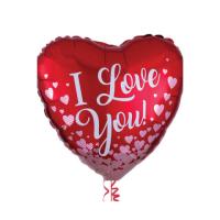 i love you confetti hearts balloon
