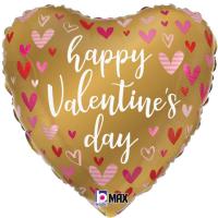 gold valentine hearts